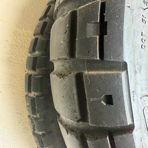 Pirelli Scorpion Rally STR motorcycle tires used, front 90/90/21 & rear 150/70R18
