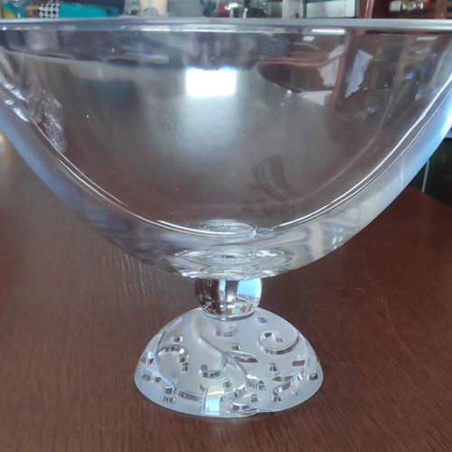 Cristal d'Arques set 2 used crystal bowls JG Durand Organdi