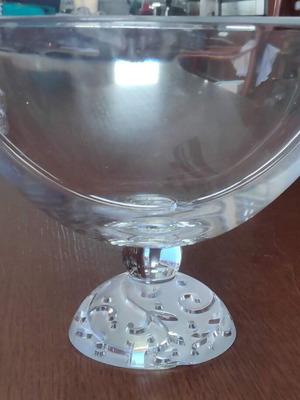 Cristal d'Arques set 2 used crystal bowls JG Durand Organdi