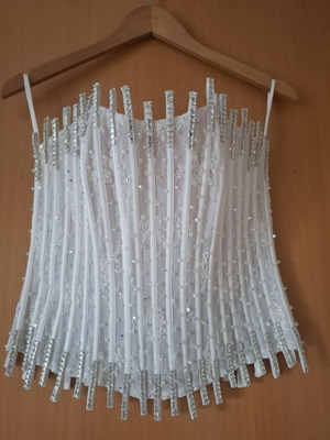 Wedding bustier with authentic Swarovski crystals like new