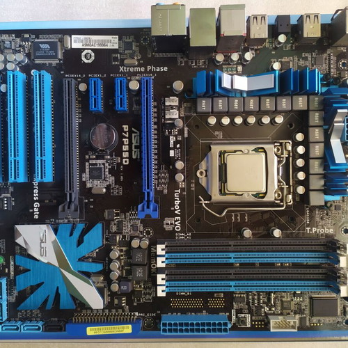 Asus P7P55D motherboard with i5 650, 8GB RAM, Intel cooler and i3 550