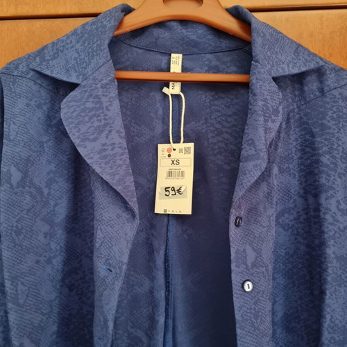 Mango shirt new, blue, viscose, sizes S and M