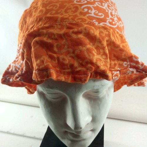Hat thin summer orange size 57 like new