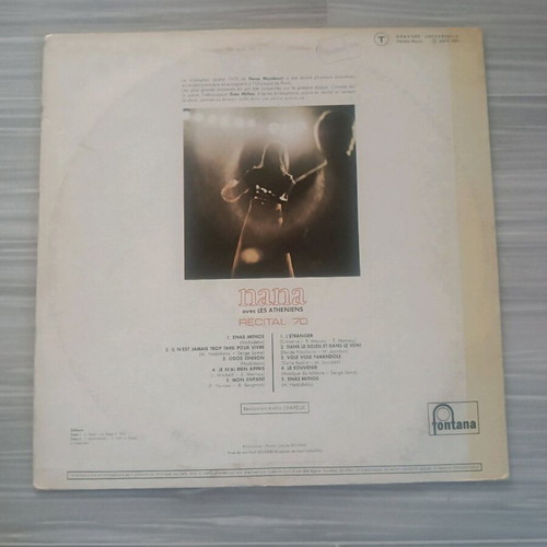 Nana Mouskouri 12" vinyl record Recital 70 like new