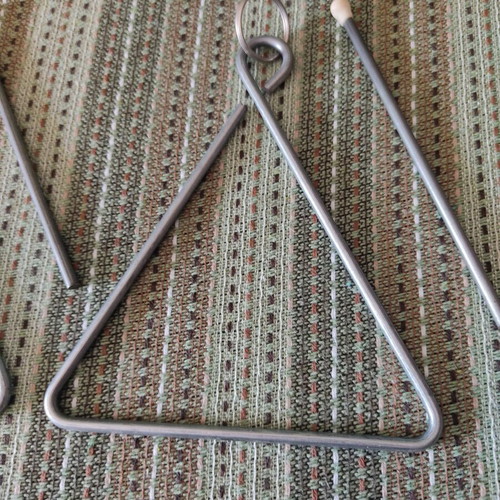 Triangle percussion instruments set of 2 used