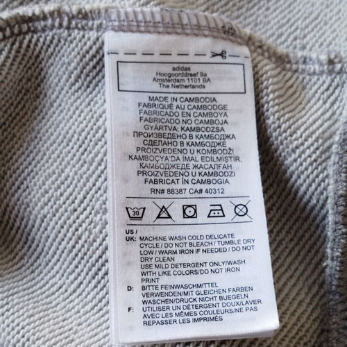 Adidas Essentials Big Logo hoodie, grey, size 13-14 years