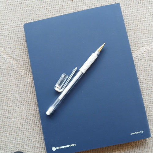 Sketchbook with dark pages and white pen new