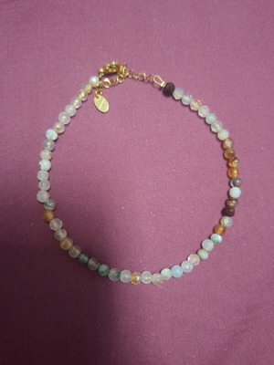 LifeLikes anklet bracelet with multicolored beads