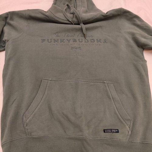 Funky Buddha hoodie sweatshirt used, size large, green