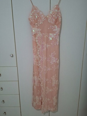 Μακρύ φόρεμα Shein σαν καινούργιο με παγιέτες και άνοιγμα στο πλάι