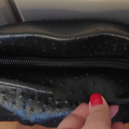 Christina Malle black shoulder clutch bag like new, faux leather