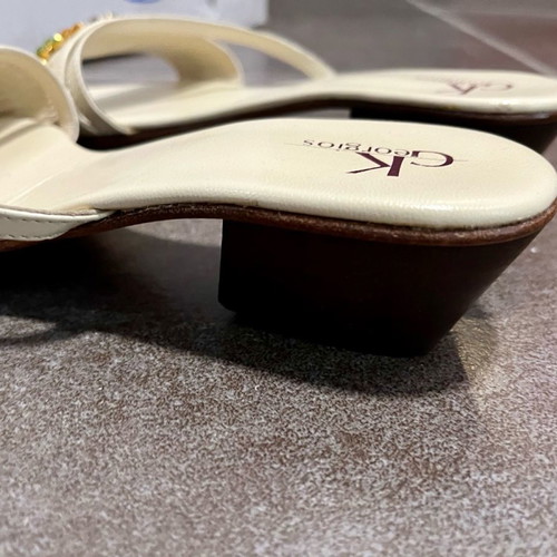 KGeorgios sandals used, leather, size 37, beige