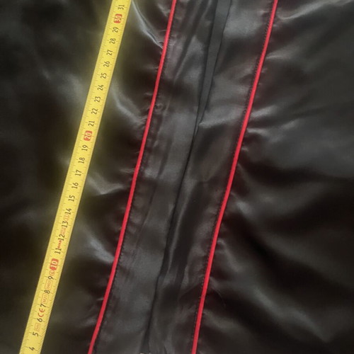 Women's satin robe with belt like new, black and red, size M