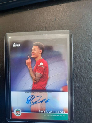 Κάρτα Rhys Williams Liverpool FC 2021-22 Topps μεταχειρισμένη με αυτόγραφο