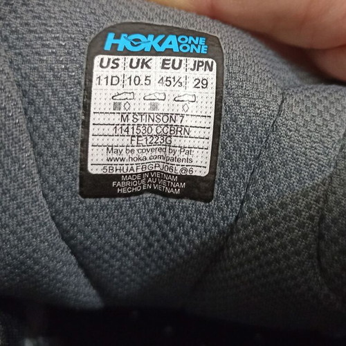 Hoka Stinson 7 Trail Running Shoes like new, size 45