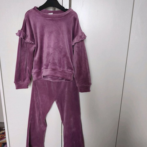 Cool Club velvet tracksuit like new, purple
