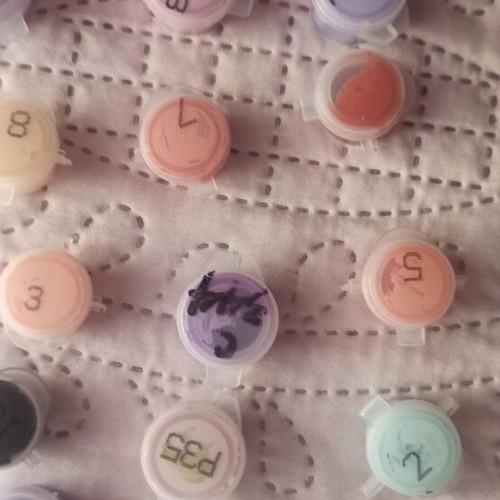 Acrylic paints set of 23, like new, various shades