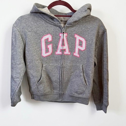GAP Kids Hoodie Grey with Pink Details Size L 10-11 Years Like New