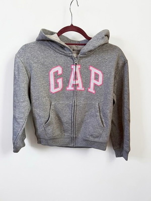 GAP Kids Hoodie Grey with Pink Details Size L 10-11 Years Like New