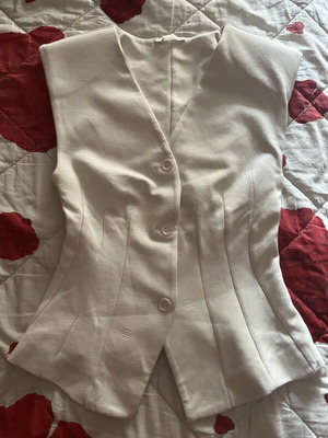 Zara white vest