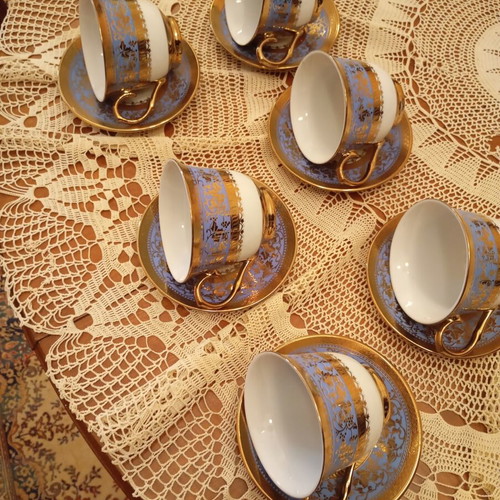 Vintage coffee and tea set like new with golden details