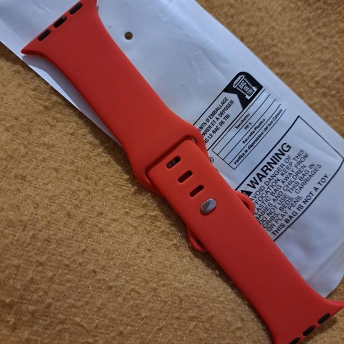Apple Watch red silicone strap new 42 44 45 46 49mm