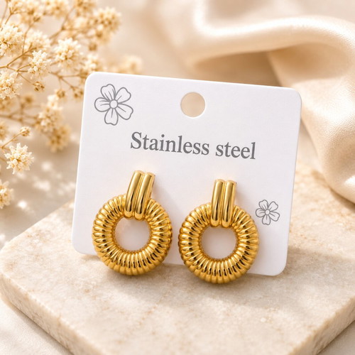 Stainless Steel Gold Earrings new