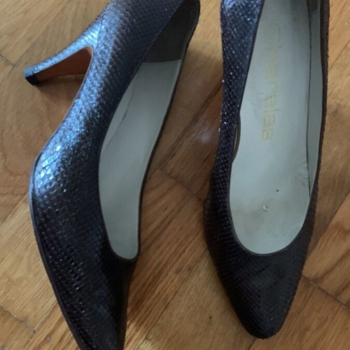 Haralas brown leather pumps used, size 38