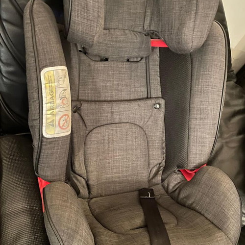 Joie car seat used with isofix base and protective cover