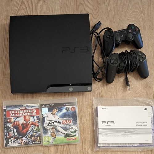 PlayStation 3 Slim console bundle with controllers and games
