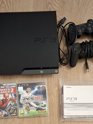 PlayStation 3 Slim console bundle with controllers and games