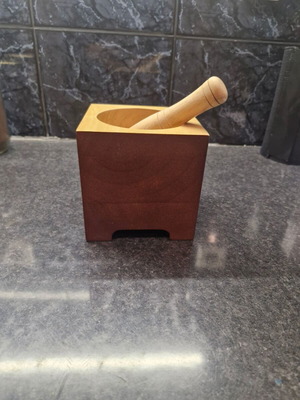 Wooden mortar like new
