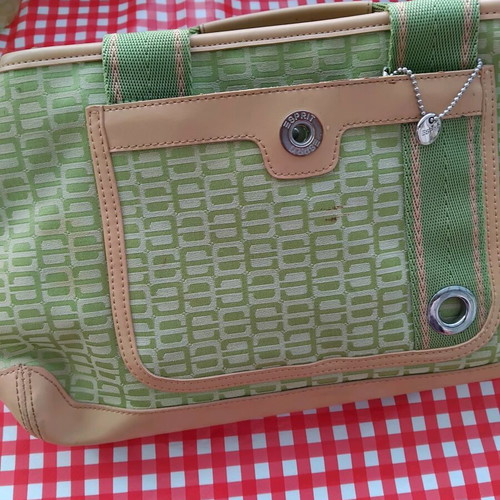 Esprit handbag like new, mint color, satin fabric