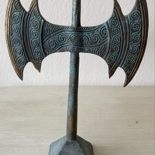 Bronze double axe replica handmade like new
