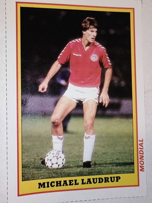 Michael Laudrup 1986 Mondial collectible card like new