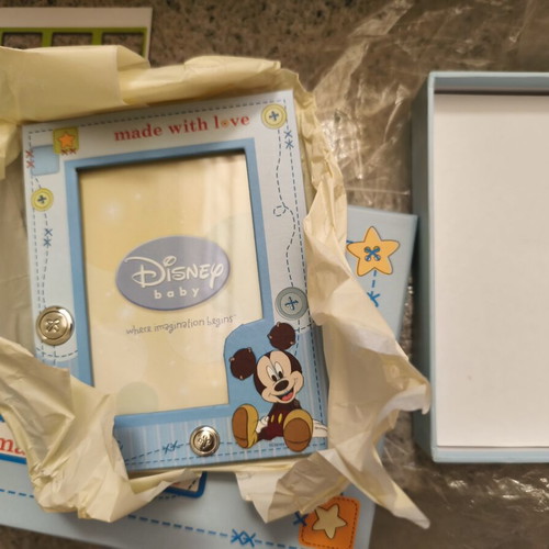 Mickey Mouse photo album Disney with silver 925 and blue stars