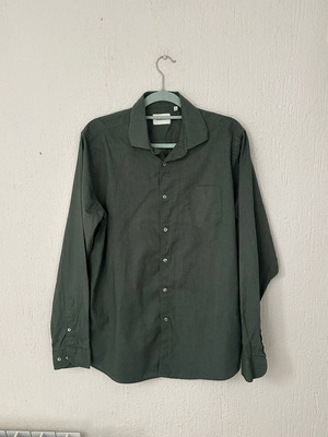 Gnious Linen Blend Shirt Size XL Like New, Green