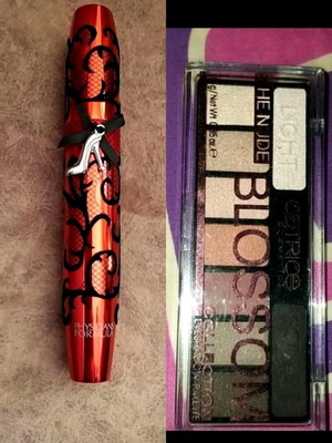 Mascara and eyeshadow palette set, mascara new, palette slightly used