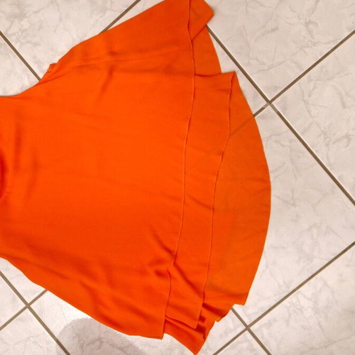 Women's orange airy blouse like new Greek made