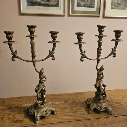 Donna brass candlesticks like new, set of 2