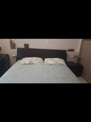 Complete bedroom set with double bed, 2 nightstands, dressing table with Swarovski stones, solid oak wenge