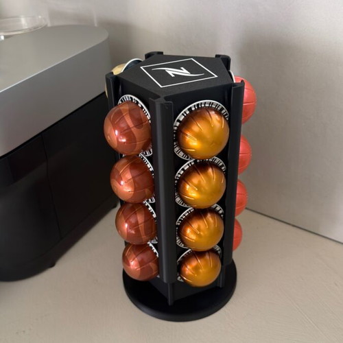Rotating coffee capsule holder compatible with Nespresso Vertuo new
