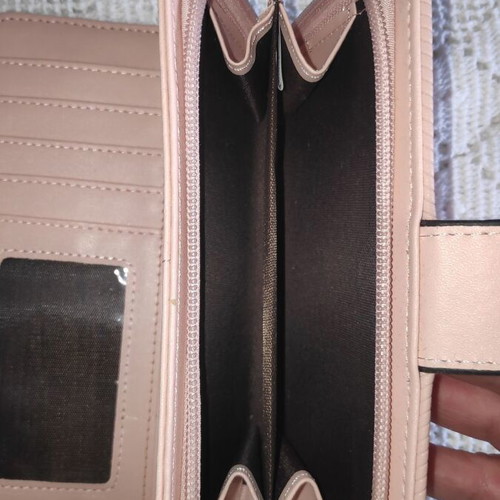 Women's backpack set with gold studs and wallet nude pink new