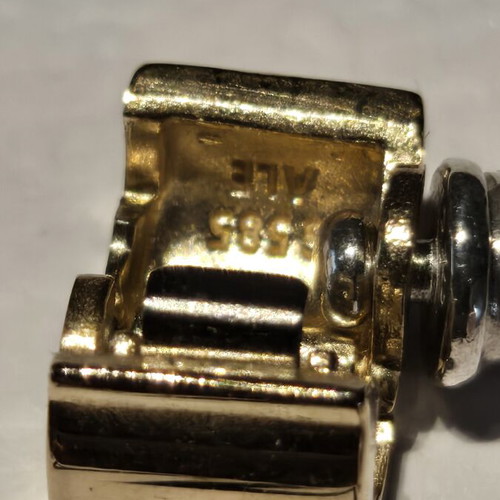Pandora bracelet 19 cm with real gold, old collection