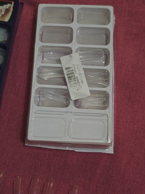 Fake nails like new, transparent flexible plastic tips for Acrygel and Gel