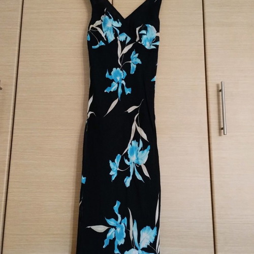 Floral dress with straps used, size 2, viscose Greek tailoring Passager