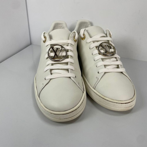 Louis Vuitton Frontrow leather sneakers used, white, size 37