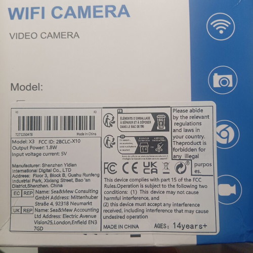 Mini WiFi Camera new, HD video with night vision and motion detection