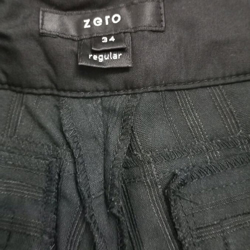 Women's pants used, 2 black striped, size S