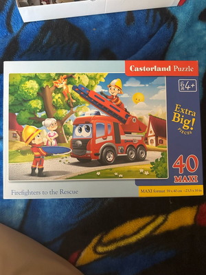 Castorland children's puzzle 40 pieces (Maxi) used, firefighter theme
